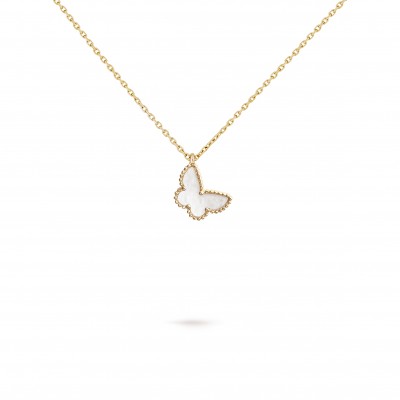VAN CLEEF ARPELS SWEET ALHAMBRA BUTTERFLY PENDANT - YELLOW GOLD, MOTHER-OF-PEARL  VCARF69300